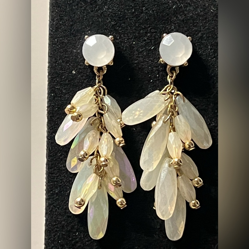 Vintage Sugarfix Gold and Cream Dangle Earrings